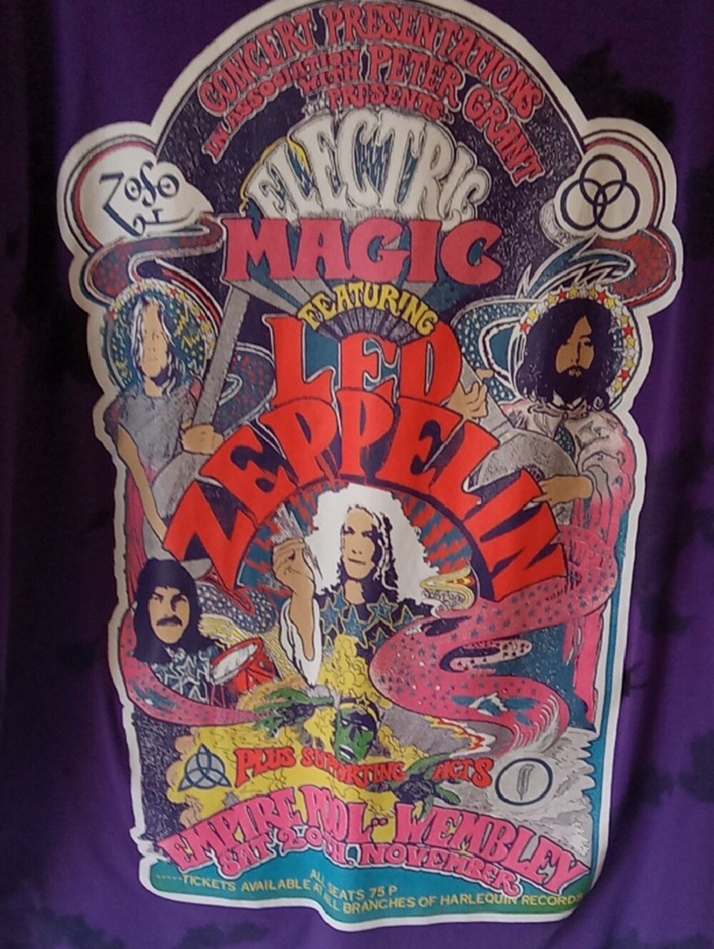 Led Zeppelin Graphic Tee Purple Tie-Dye